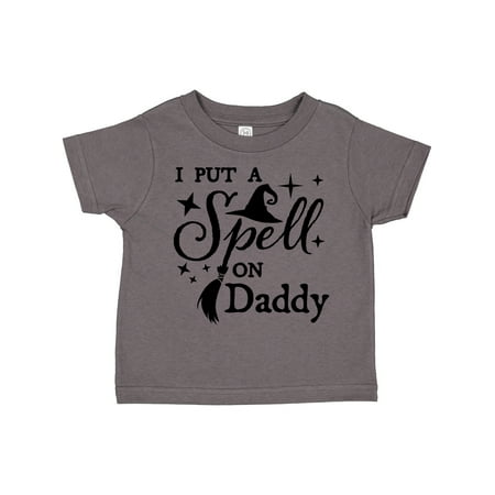 

Inktastic I Put a Spell on Daddy Witch Hat and Broom Gift Toddler Boy or Toddler Girl T-Shirt