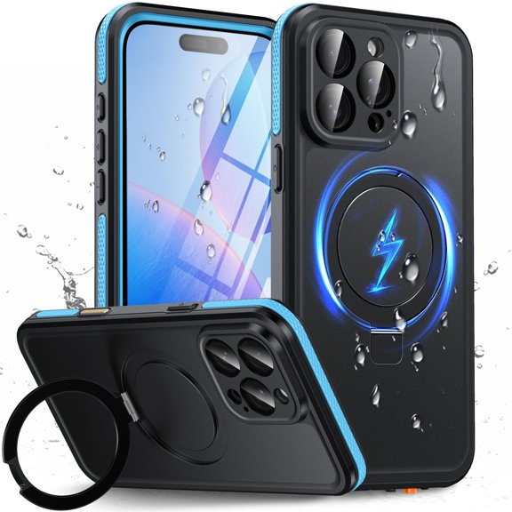 Funda impermeable Oterkin para iPhone 16 Pro Max con protector de pantalla