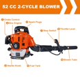 thumbnail image 3 of 2.2 HP Backpack Gas Leaf Blower, 52CC 2 Stroke 780 CFM 270 MPH, Powerful Clearing Performance and Ergonomic, Variable Speed & Cruise Control Gas Powered Leaf Blower for Lawn Care and Snow Blowing, 3 of 9