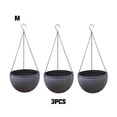 thumbnail image 3 of Maytalsory 3pieces Garden And Planter Hanging Flower Enhancing And Gardens Pot grey M 1Set, 3 of 6