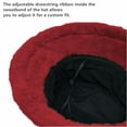 thumbnail image 3 of Women's Winter Plush Fluffy Bucket Hat Warm Faux Fur Lining Cozy Wide Brim Cap Wine Red, 3 of 5