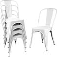 Furmax Metal Dining Chair Stackable IndoorOutdoor Industrial Vintage
