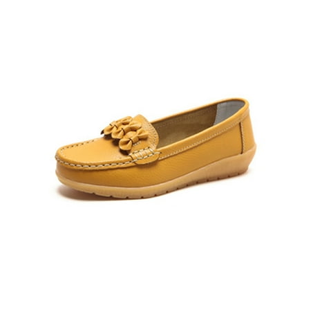 

Rotosw Women Flats Round Toe Loafers Non-Slip Boat Shoes Lightweight Slip On Casual Shoe Driving Classic Moccasins Khaki 10