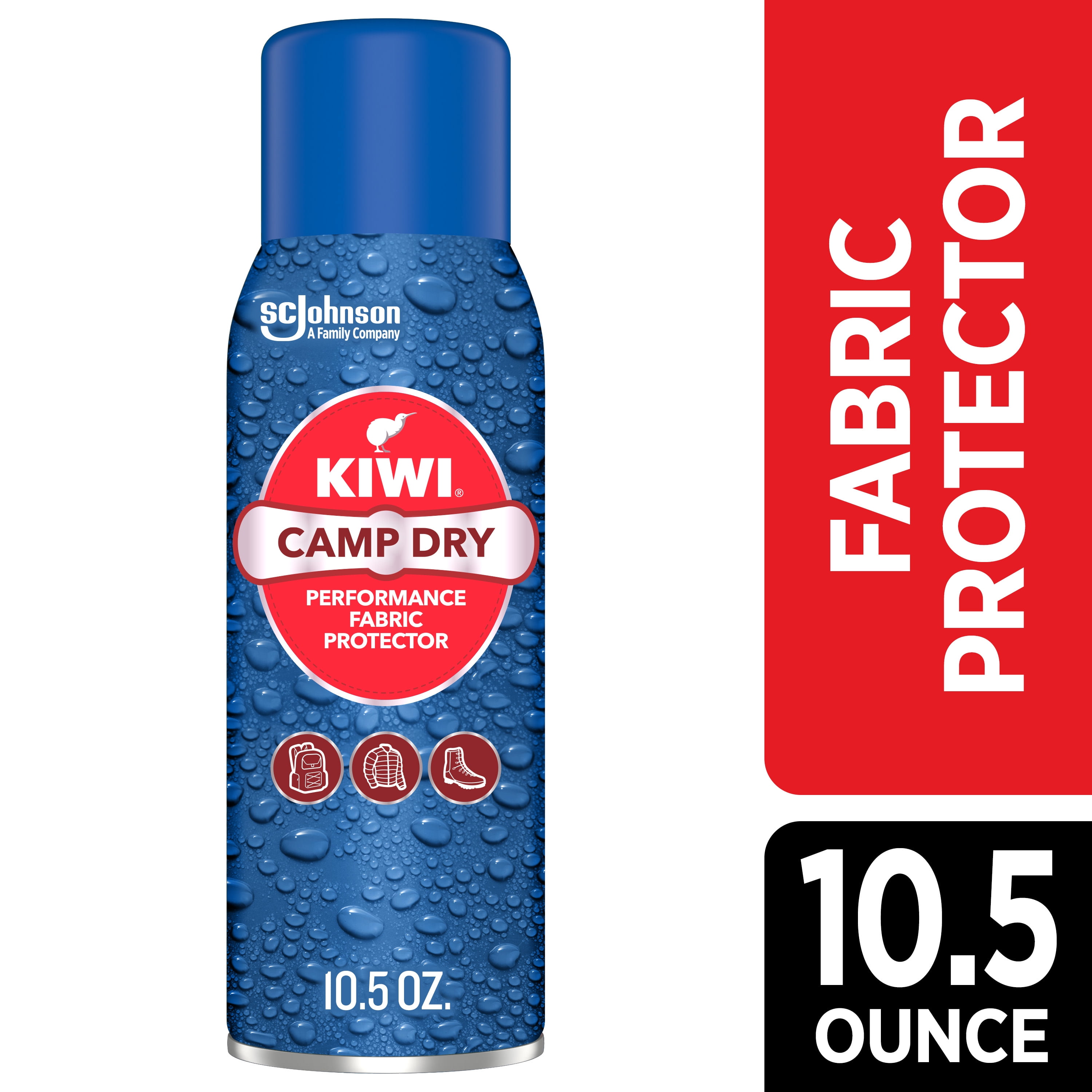 KIWI Camp Dry Performance Fabric Protector Spray, Restores Water Repellent and Provides Fabric Protection (Aerosol), 10.5 oz, 1 ct
