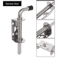 thumbnail image 6 of 8 Pack 5 Inch Spring Loaded Latch Pin 304 Stainless Steel Bolt Thickened 2mm Door Lock, Brushed Finished, 6 of 8