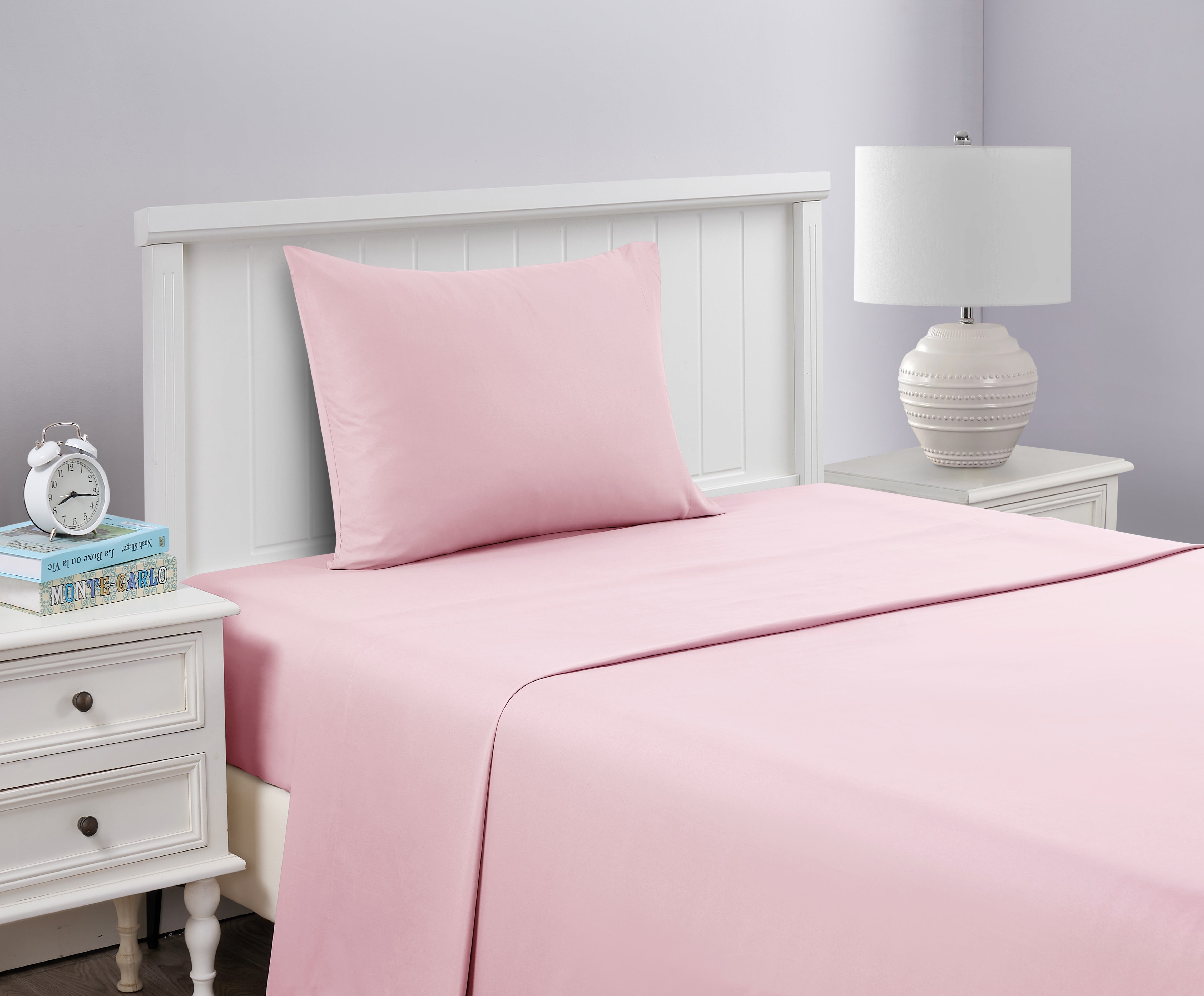 Your Zone 3-Piece Kids Soft Microfiber Sheet Set, Pink, Twin
