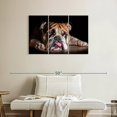 thumbnail image 2 of Elephant Stock Sad Bulldog Wall Art - Horizontal Multi Panel Canvas - Living Room Wall Decor - Animal Multi Panel - Black And Orange Decor - 38" x 24", 2 of 4