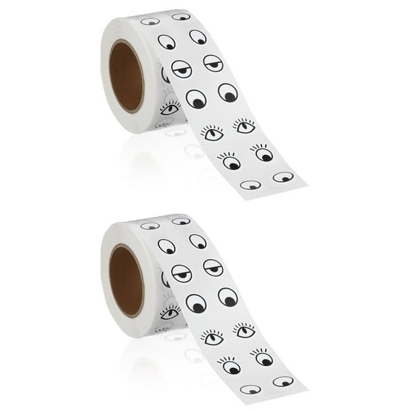 2 Rolls Sticker Eyes For Crafts Stickers Accessories Removable Tape