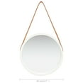 thumbnail image 4 of vidaXL Wall Mirror with Strap 40 cm White, 4 of 5