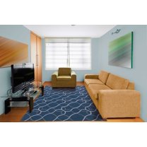 Nourison Contour Trellis Denim 5' x 7'6" Area Rug, (5x8)