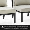 thumbnail image 3 of Clark Outdoor Metal Sectional Left Side Loveseat Taupe/Matte Black, 3 of 11