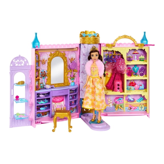 Set de Juego Mattel Disney Princesa Closet Mágico con Muñeca Bella