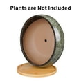 thumbnail image 4 of Succulent Planter Bowl 8 Inch Round Ceramic Pot with Drainage Tray Shallow Pots for Plants like Bonsai Trees & Cacti Housewarming Gift Green, 4 of 8