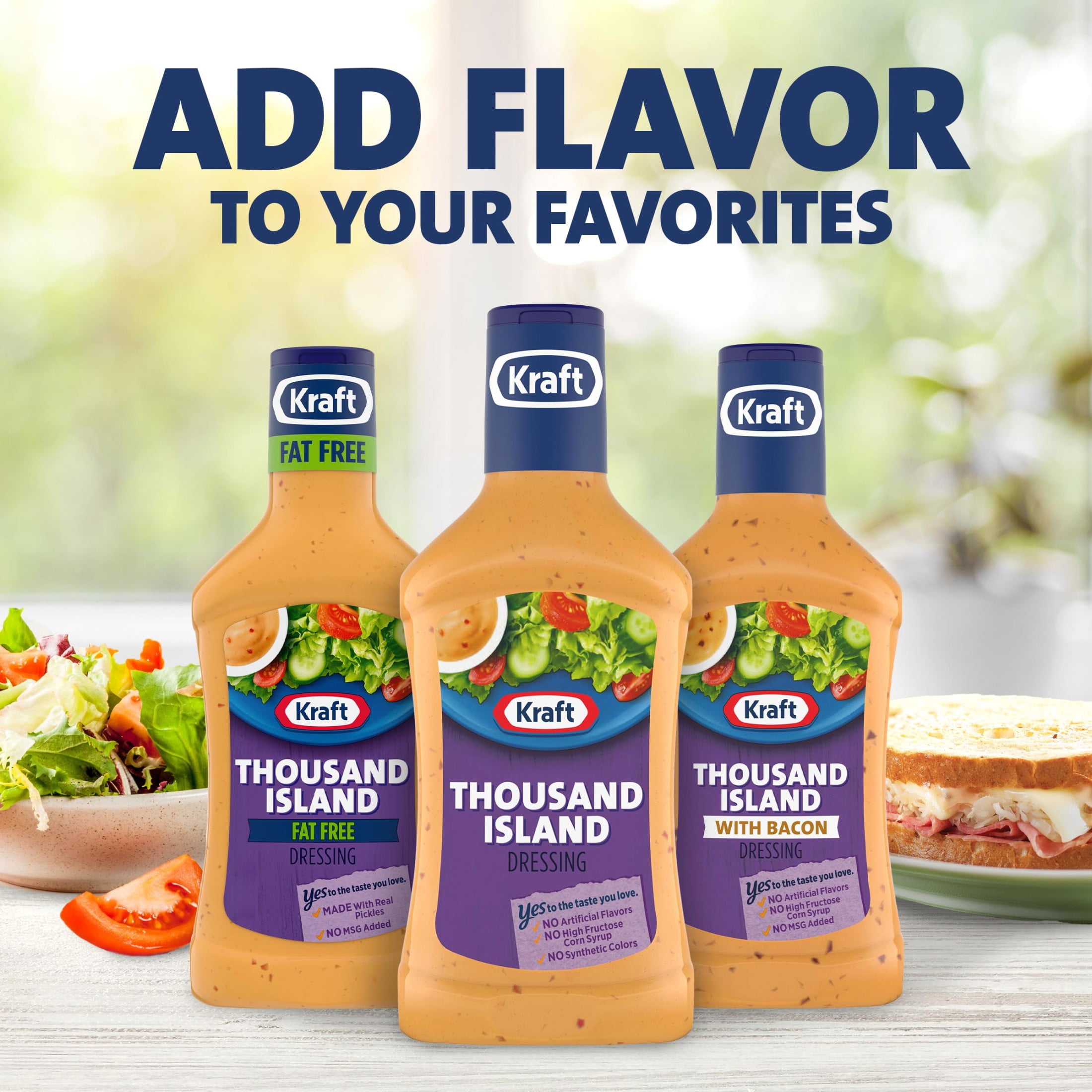 (9 pack) Kraft Thousand Island Dressing, 8 fl oz Bottle