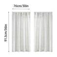 thumbnail image 3 of Linen Short Curtains Partially Covering The Light Solid-colored Window Curtains 2 Pieces, 3 of 6