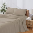 thumbnail image 2 of Modern Threads 3-Piece Solid Khaki Microfiber Bed Sheet Set,Twin, 2 of 5