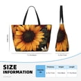 thumbnail image 4 of Fotbe Sunflower Floral Butterfly Bolsa de Viaje para Playa - Resistente al Agua, Bolsa Tote de Gran Capacidad y Ligera con 7 Bolsillos para Mujeres y Hombres, 4 of 7