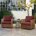 thumbnail image 3 of Supdurplus Outdoor Cushions for Patio Furniture Set of 2, 24"x24" Water Repellent Chair Cushions Removable Seat Bottom & Back Cushion Covers for Chair, Sofa, Couch, Tan Dotted Red Base, 3 of 6