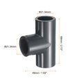 thumbnail image 2 of Uxcell 3 Pcs Raccord en PVC 1/2 Pouces Connecteur 3 Voies pour Meubles Raccord de Tuyau de Qualité, 2 of 7