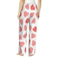 thumbnail image 3 of Sigee Pink Hearts1 Print Women's Soft Pajama Pants - Breathable and Comfortable Lounge Sleep Bottoms with Elastic Waistband and Pockets-Medium, 3 of 9