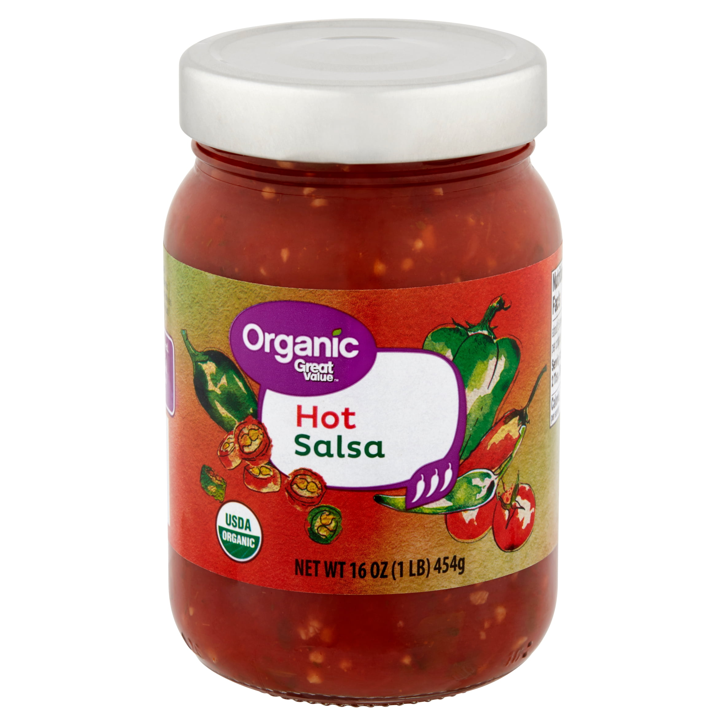 Great Value Organic Hot Salsa, 16 oz