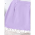 thumbnail image 5 of Fozruso Girls Set Crew Neck Bow Short Sleeve T Shirt + Denim Skirt 2 Piece Set (2 7 Years ) Girls Skirt Outfit Sets,Purple,4 Years, 5 of 7