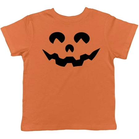 

Toddler Cartoon Eyes Pumpkin Face Funny Fall Halloween Spooky T shirt (Orange) - 4T