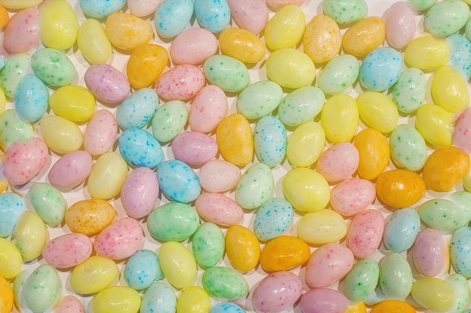 Easter Round Pastels Jelly Beans Candy Background12 Inch By 18 Inch