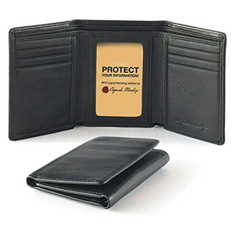 Osgoode Marley Wallet Bag Osgoode Marley Cashmere RFID Blocking Mens Tri-Fold Leather Wallet (One Size, Black) ()