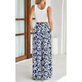 thumbnail image 7 of PRETTYGARDEN Womens Pants Elastic Waist Floral Lightweight Pants for Women Casual Wide Leg Pants Woman, 7 of 7