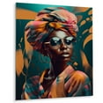 thumbnail image 2 of Designart "Chromatic Beauty African Woman V" African American Woman Metal Art Print, 2 of 5