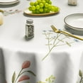 thumbnail image 5 of Spring Summer Tablecloth 60x60 Inch Round, Easter Watercolor Wild Flowers Blooming Floral Table Cover for Party Picnic Dinner Decor, 5 of 6