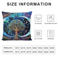 thumbnail image 5 of Orinice Moon Stars Psychedelic Art Graphic Decorative Pillow Cover for Home Couch 22x22in, 5 of 5