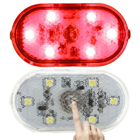 

Eummy 2pcs Car LED Lights Interior with 6 Bright LEDs Night Reading Light USB Rechargeable Car Lamp Touch LED Car Attraction Light for Checking Car Condition Armrest Box Door