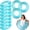 Blue, variant on 12 Pcs Adult Pool Floats Inflatable Glitter Swim Rings Round Floating Tubes for Summer Beach Pool Party Supplies(Blue,29.5" l X 29.5" w)