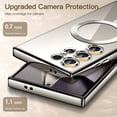 thumbnail image 5 of JETech Electroplated Case for Samsung Galaxy S24 Ultra 6.8-Inch, Camera Lens Full Protection, Compatible with MagSafe Wireless Charging, Shockproof Soft TPU Phone Cover (Titanium Gray), 5 of 7