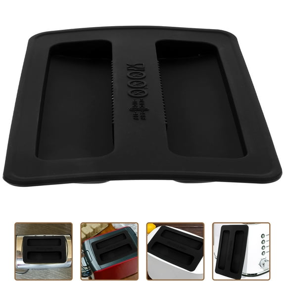 LIOOBO Black Silicone Toaster Lid Protective Cover for Home Bread Maker Kitchen Appliance