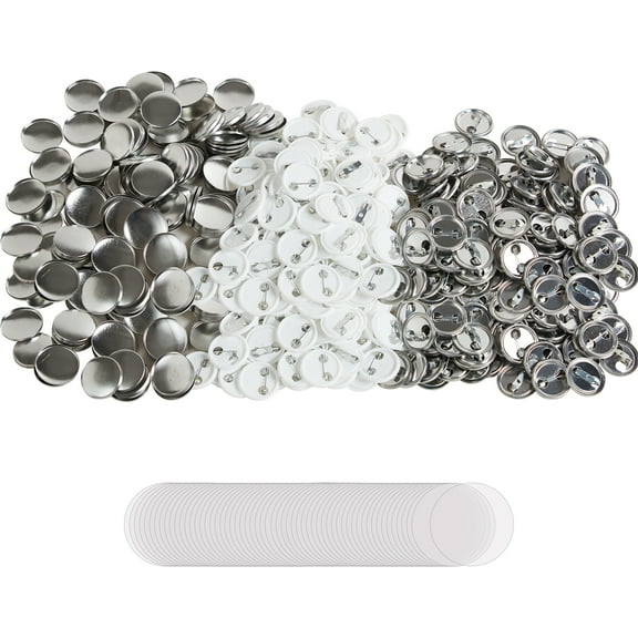 KFFKFF 1" 25mm Button Badge Parts Supplies for Button Maker Machine 500 Sets