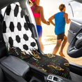 thumbnail image 4 of Chririnla Waterproof Terry Cloth Car Seat Cover with Soccer Music Notes, Lightweight Microfiber Seat Cover for Van Truck and Regular Cars, 4 of 7