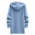 thumbnail image 5 of Atogsazn Womens Fleece Lined Jacket Casual Full Zip Long Sleeve Hooded Coat Winter Warm Soft Tops Clothing Outerwear Light Blue L Fashion, 5 of 5
