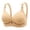 Beige, variant on Viikei Womens Plus Size Bra,Woman's Printing Gathered Together Large Size Daily Bra Underwear No Rims