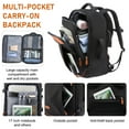 thumbnail image 4 of LOVEVOOK College School Backpack, 40L Expandable Carry On Luggage Backpack Flight Approved, Large Waterproof Hiking Outdoor Overnighter Bag for Men Women (Black ), 4 of 8