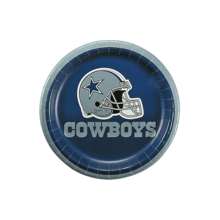 Fun Express - Nfl Dallas Cowboys Dessert Plates for Party - Party Supplies - Licensed Tableware - Licensed Plates & Bowls - Party - 8 (Best Halloween Parties In Dallas)