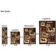 thumbnail image 4 of Handcraft Rugs Cabin Rug  Lodge, Cabin Nature and Animals Area Rug  Modern Stripped Pattern Cabin Area Rug  Abstract, Chocolate/Beige-Horse/Mountain 2x 3 feet Doormat, 4 of 7