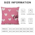 thumbnail image 5 of YINGXI Valentines Day Pillow Covers , Pink Hearts Farmhouse Decorative Throw Pillowcases for Home Sofa Couch Cushion Decoration 20x20in, 5 of 5