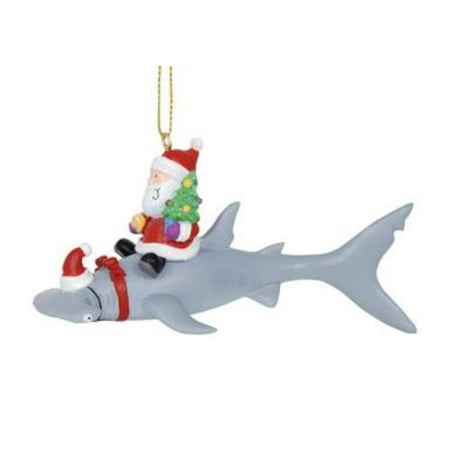 Santa Riding Hammerhead Shark Coastal Deep Sea Christmas Holiday ...