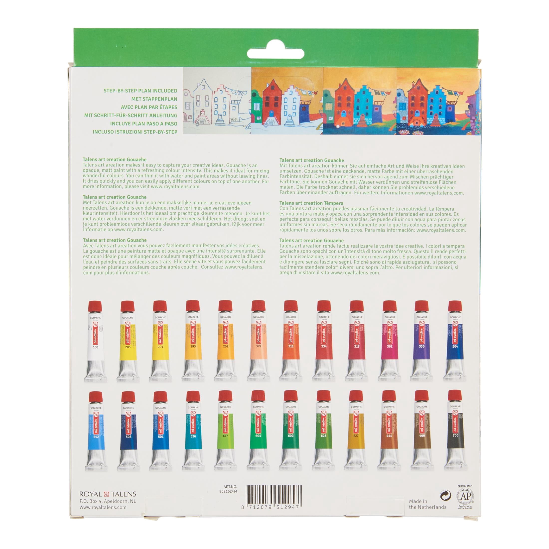 Talens Art Creation Expression Gouache Set, 24 -Color
