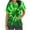 Green, variant on QATAINLAV Womens St Patricks Day Scrub Tops Lucky Shamrock Print V Neck Short Sleeve Stretchy Medical Nursing Scrubs Shirt Holiday Working Uniform Pocketed T-shirt Clearance Sale Gold L