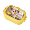 thumbnail image 2 of Cute Little Yellow Duck Stainless Steel Lunch Box,Lunch Box Stainless Storage Container With 2 Compartments Thermal Container Lunch Containers Snack Containers Lunch Case For Work Or Picnics (Yellow), 2 of 4