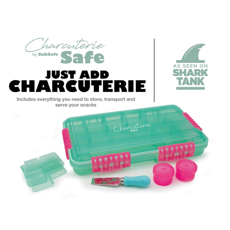 Charcuterie Safe by SubSafe - Waterproof Tackle Box Container Keeps Snacks Fresh & Dry on The Go - Fill with Cured Meats, Cheese, Nuts - Perfect for